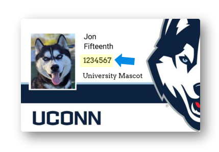 sample front of uconn id card